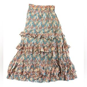 Sundance Boho Ruffle Maxi Skirt NWOT